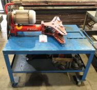 Rigid 2" Electric Hydraulic Pipe Bender w/ Mobile Table & Accessories