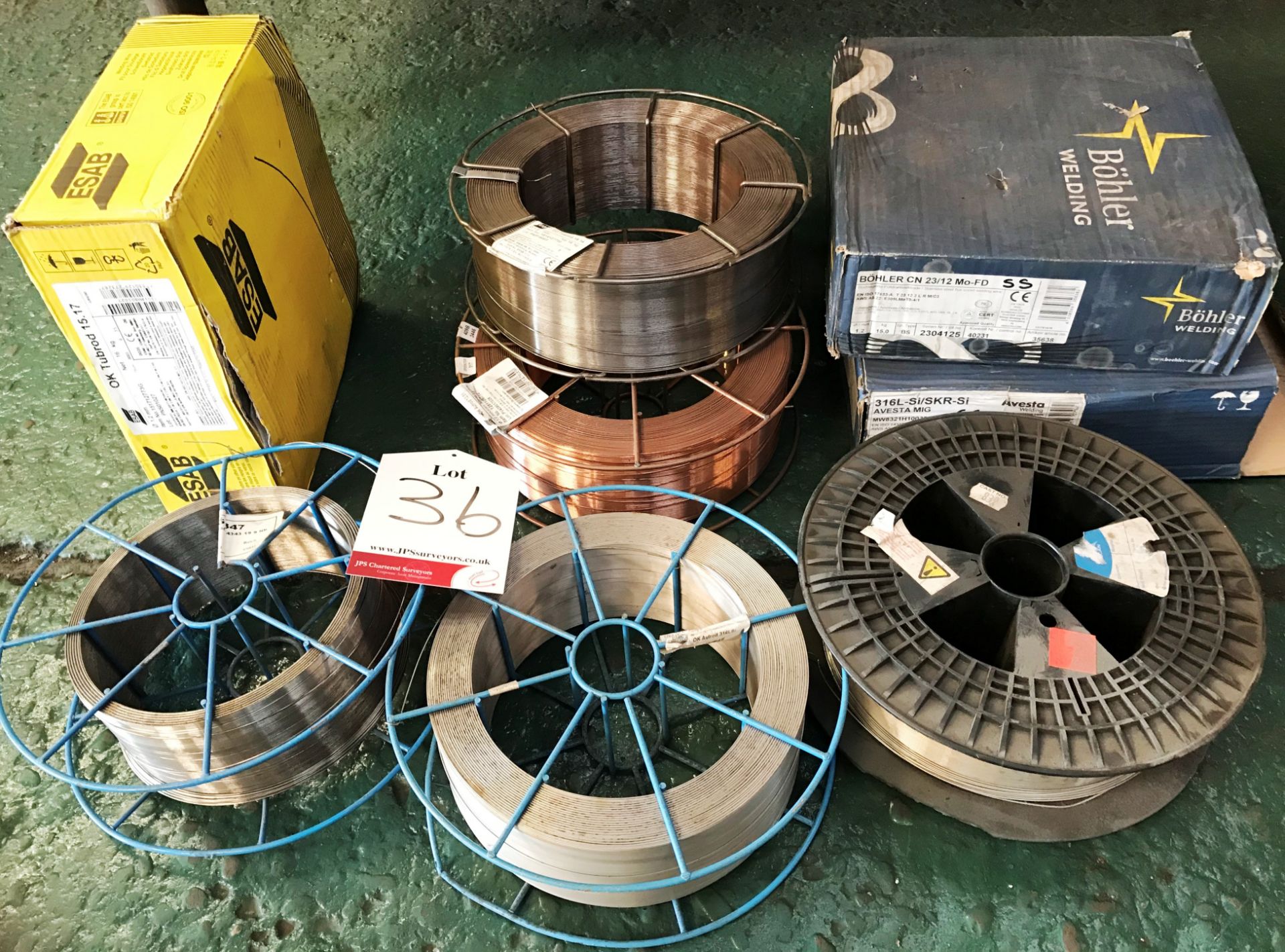 8 x Various Reels of Full / Part Used Welding Wire - As Pictured