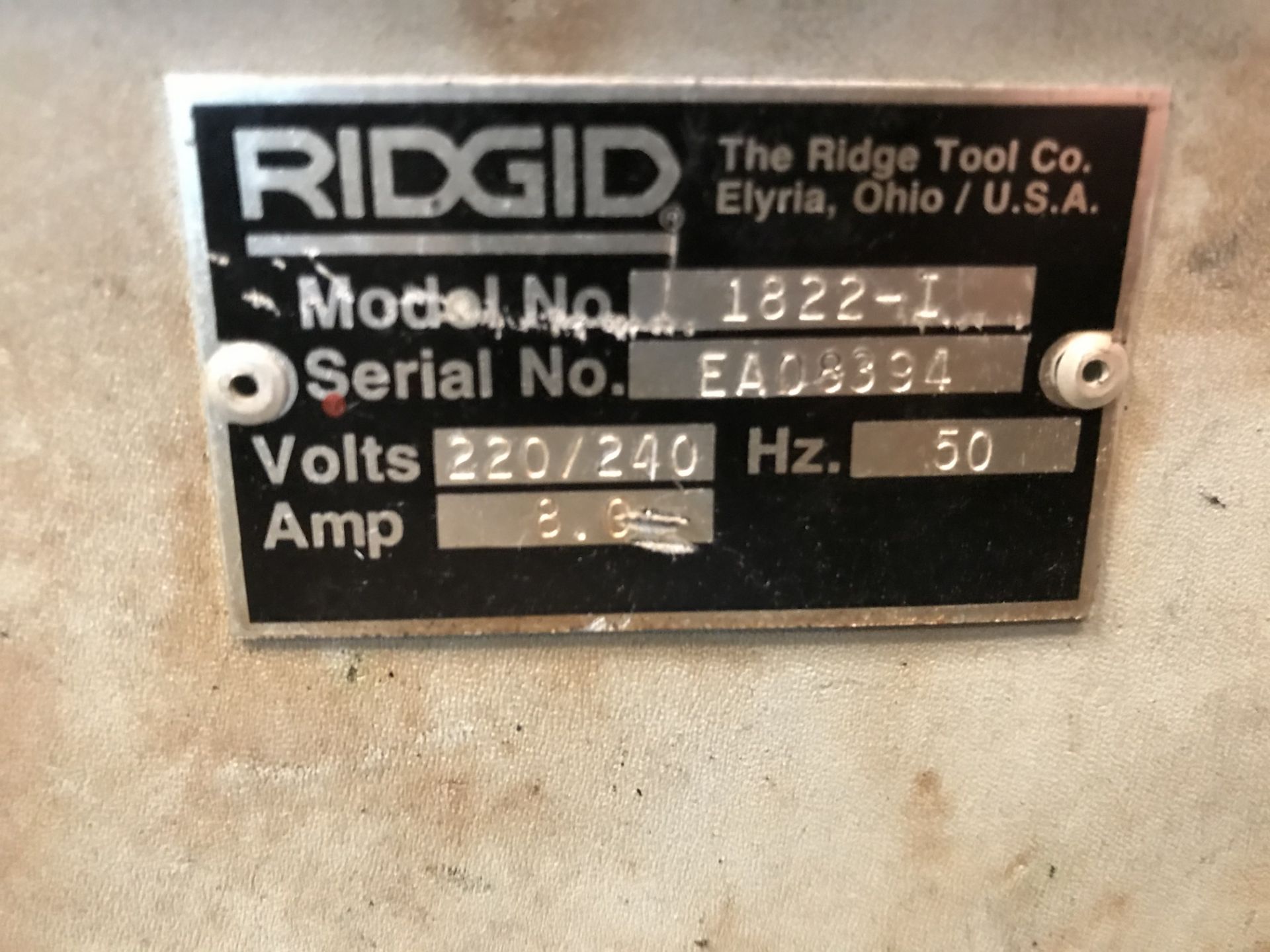 Ridgid 1822-I Threading Machine - Bild 2 aus 4