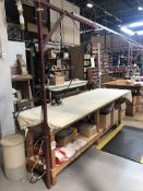 Wooden Bench w/ Veit 2335 steam generator & iron