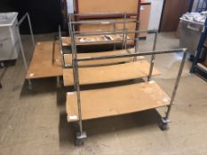 5 x Mobile Metal Trolleys