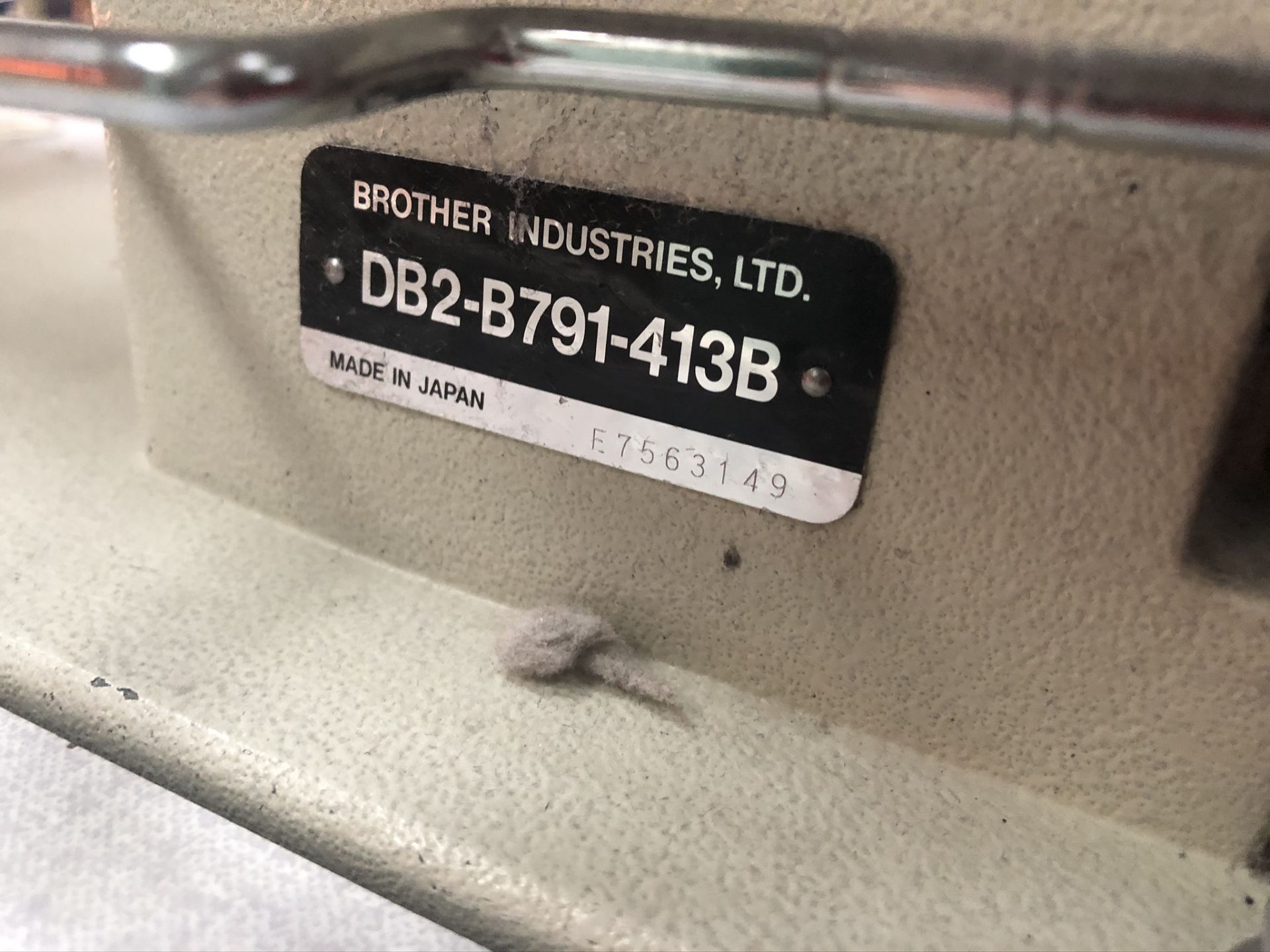 Brother DB2-B791-413B single needle lockstitch sewing machine w/ F40 control panel - Image 7 of 8