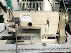 Brother LT2-B872-5 twin needle lockstitch sewing machine w/ Zero Max SE2 pull driver