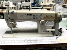 Brother DB2-B724-405 single needle lockstitch sewing machine with E40 controller