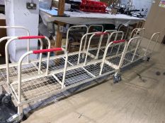 4 x Steely Material Trolleys