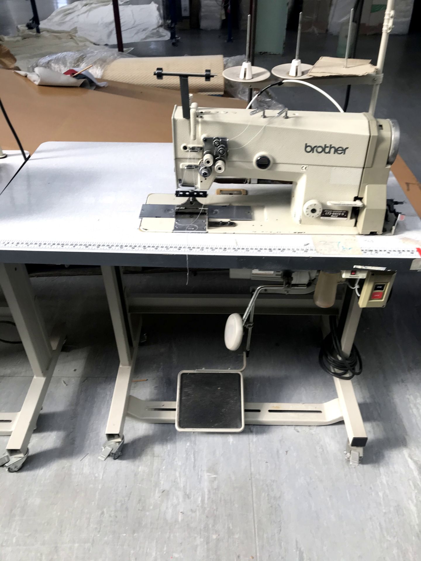 Brother LT2-B872-5 double needle drop feed lockstitch sewing machine - Image 2 of 5