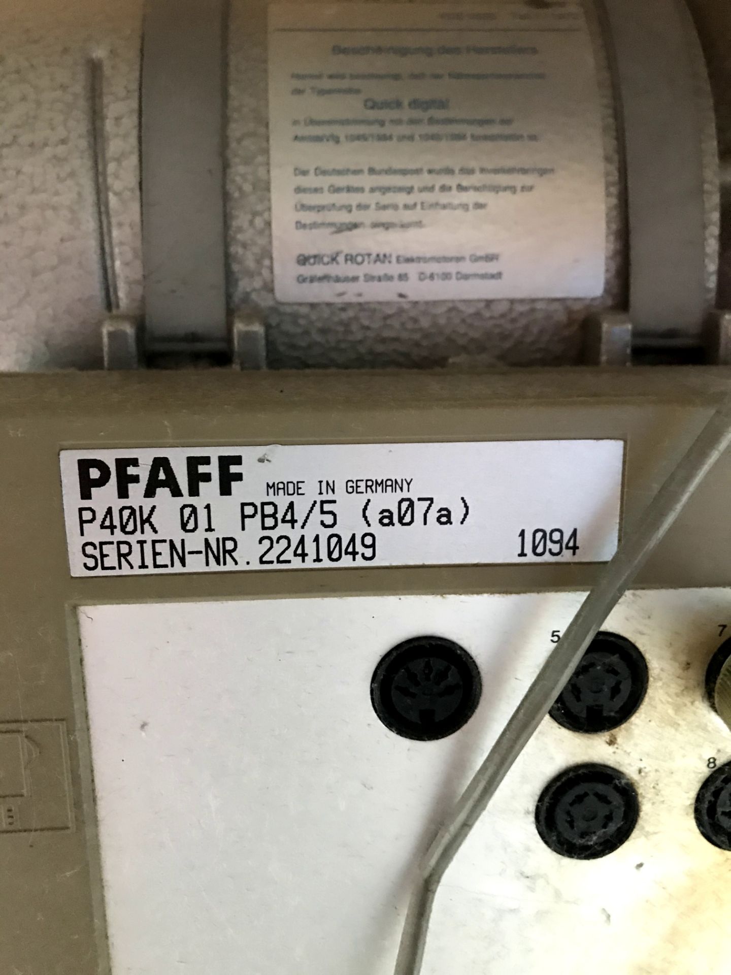 PFAFF KI-481 900/51 single needle lockstitch sewing machine - Image 8 of 8