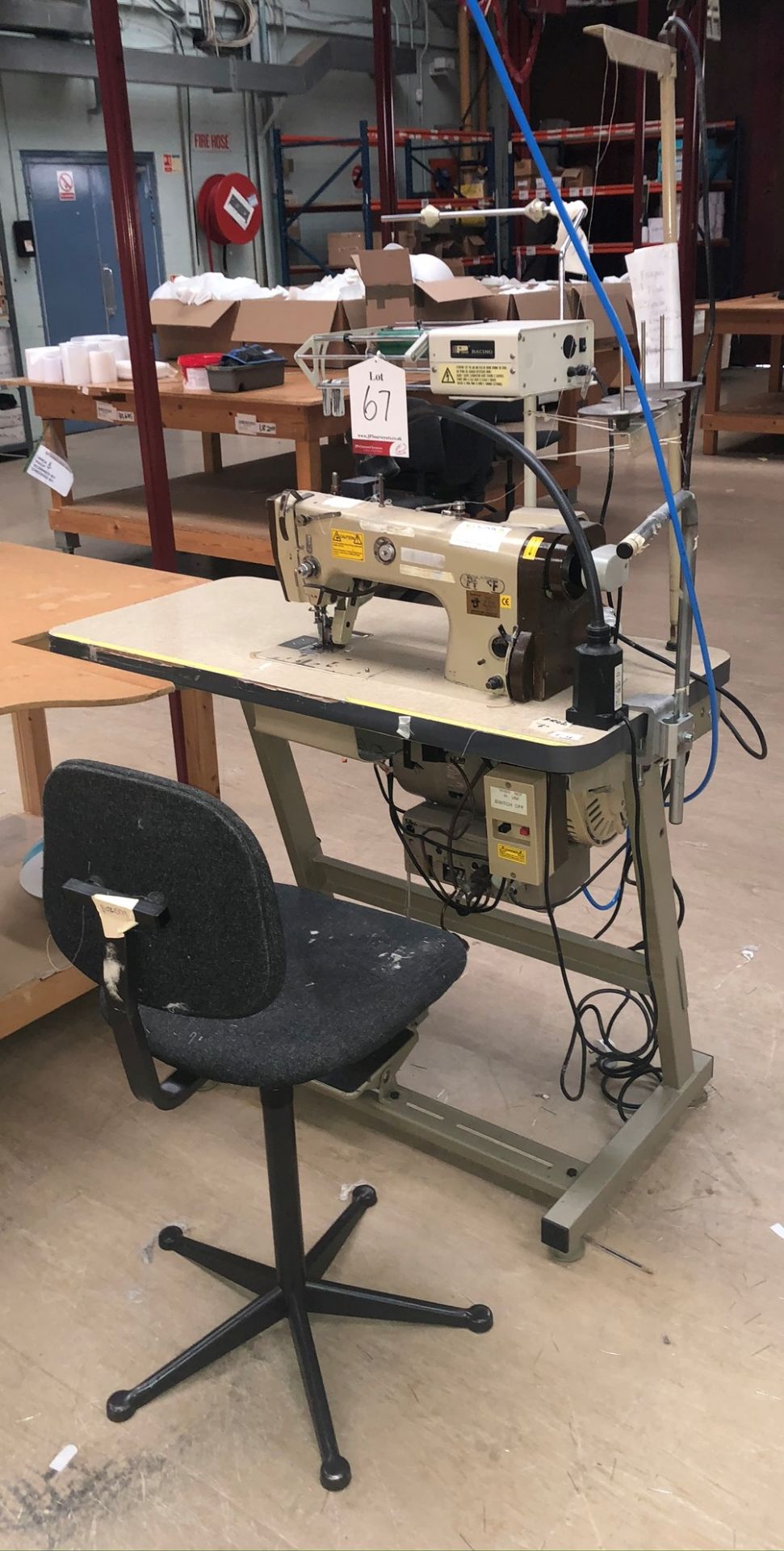 PFAFF KI-483-G single needle lockstitch sewing machine w/ Racing feeder - Image 2 of 9