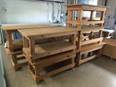 8 x Various Wooden Benches/Side Tables