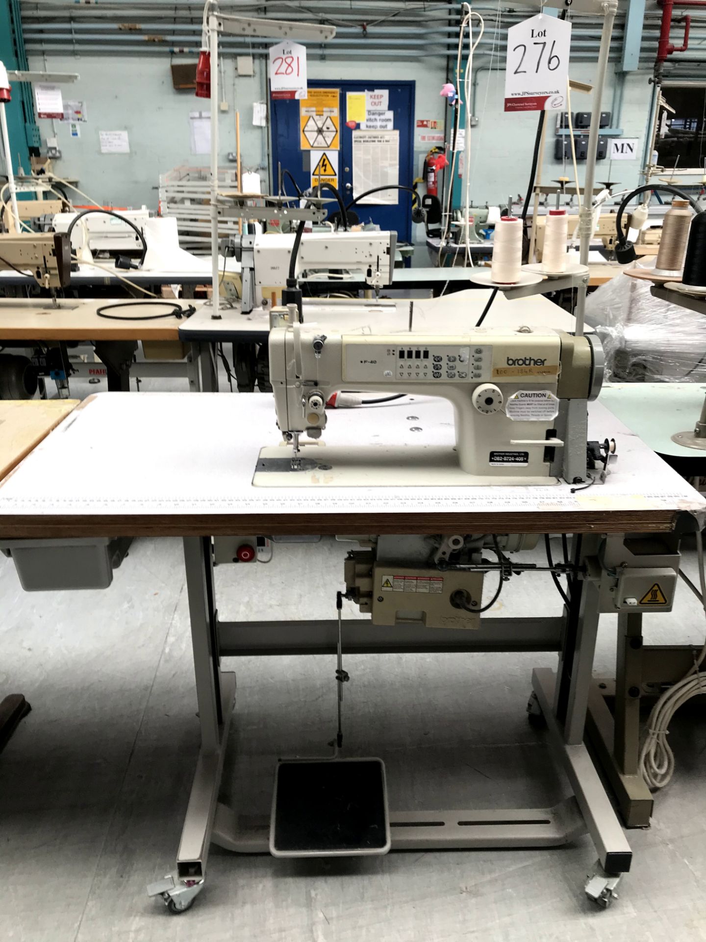 Brother DB2-B724-405 single needle lockstitch sewing machine with E40 controller - Image 2 of 7