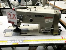 Brother LT2-B842-5 twin needle lock stitch sewing machine w/ S1 Transmission Feed