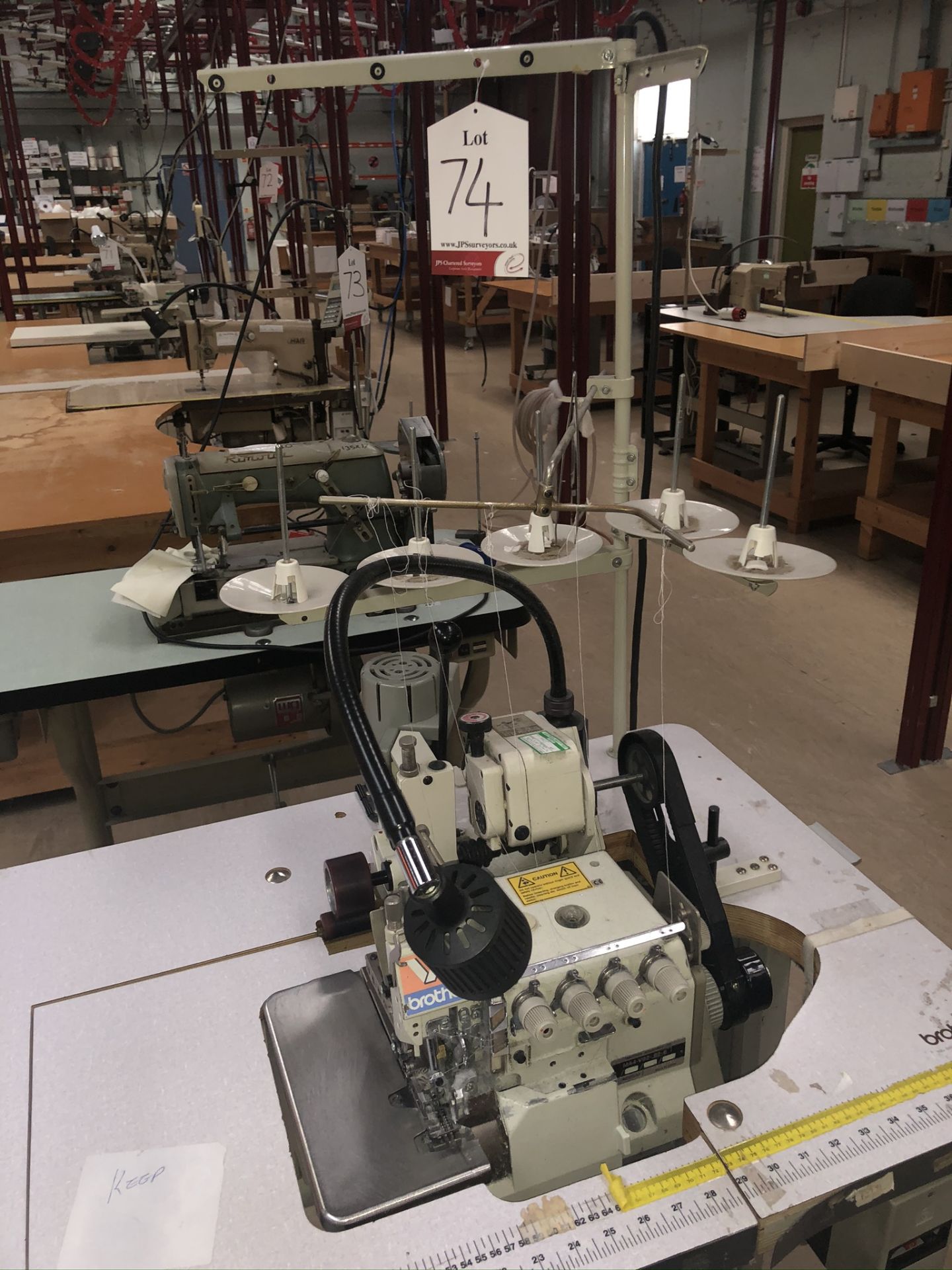 Brother MA4-V92 92-6-5 thread overlock sewing machine - Image 4 of 6