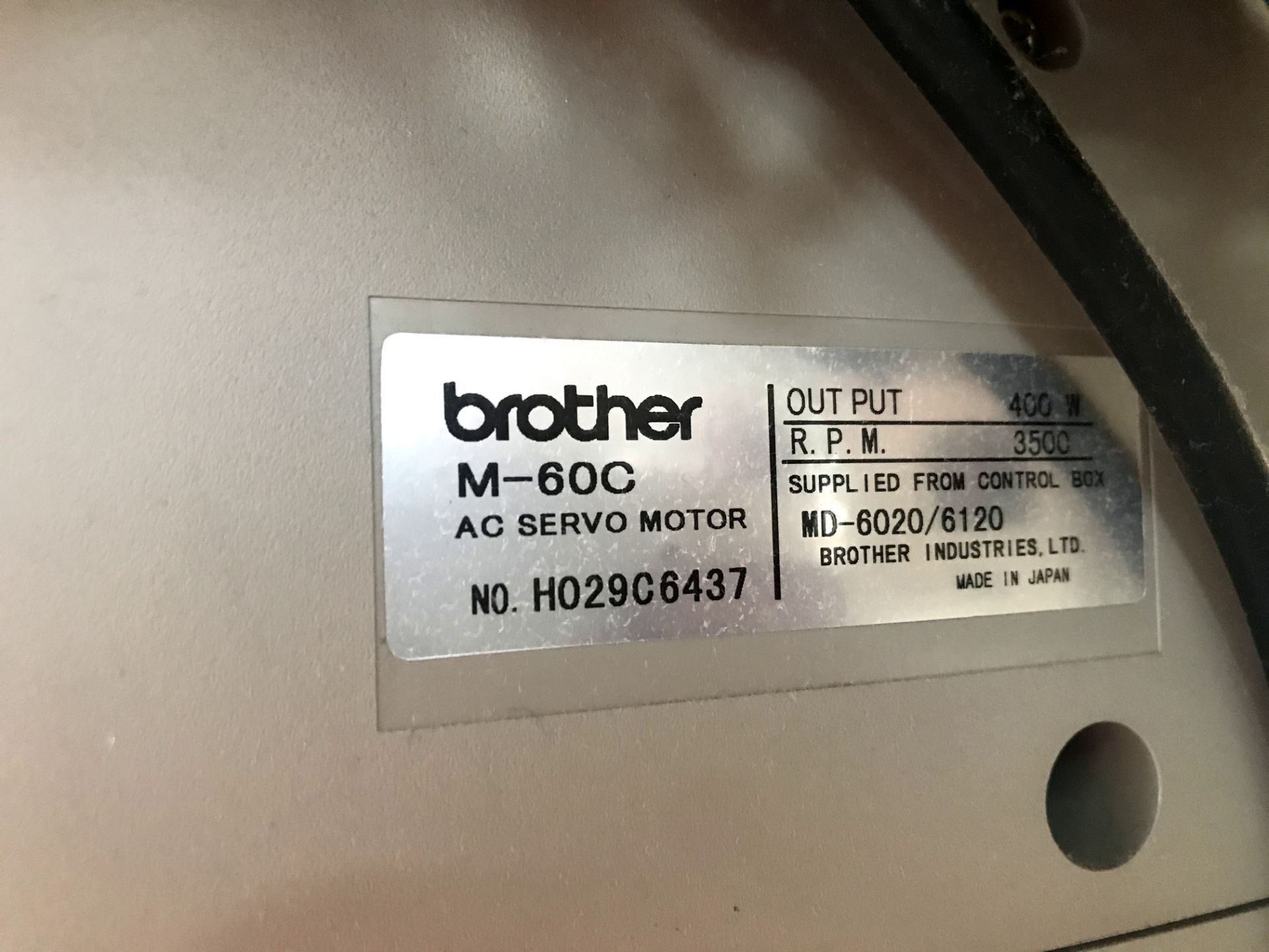 Brother LT2-B872-403 MKII twi n needle lockstitch sewing machine w/ F-40 controller - Image 7 of 7