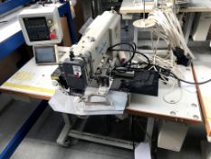 Mitsubishi PLK E1010 single needle programmable lockstich sewing machine w/ E200 control panel