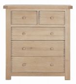 BNIB Capraia 3 & 2 Drawer Unit -Oak/Veneer - RRP£705