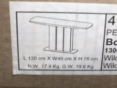 BNIB Pesaro Pedestal Console Table - Wild Oak/Veneer - RRP£525