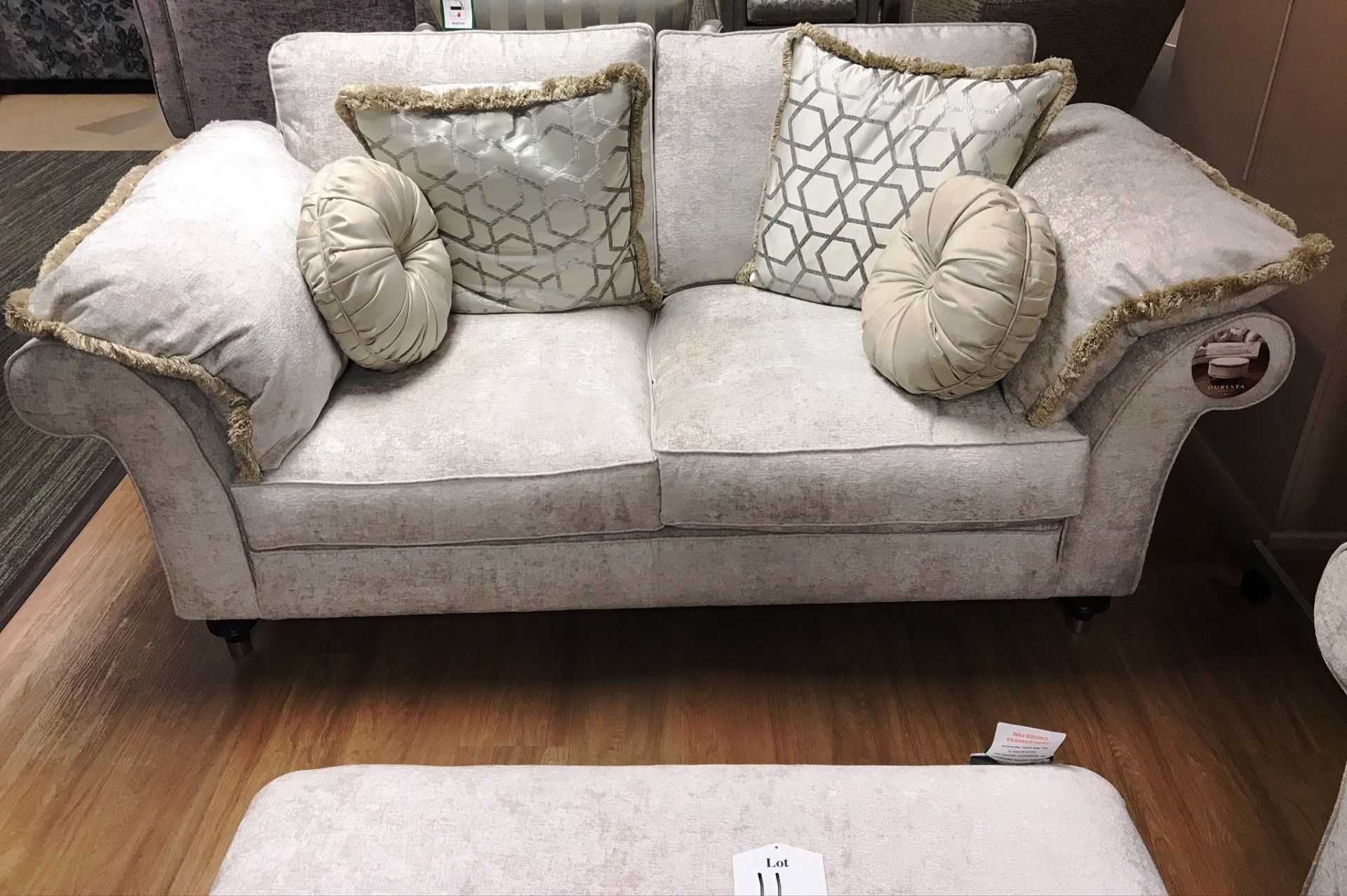 Ex Display Duresta Upholstery Harvard Medium Sofa, Reading Chair, Wing Chair & Footstool - Tribeca C - Image 2 of 7