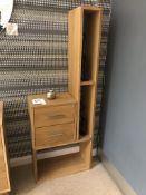 Ex Display Wooden Two Drawer Shelving Unit