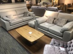 Ex Display Westbridge Oakley 3 Piece Lounge Suite - Kentmere French Grey - RRP£3,219