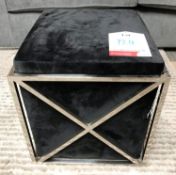 Ex Display Serene Furnishings Georgia Stool - Polished Chrome/Velvet - RRP£199