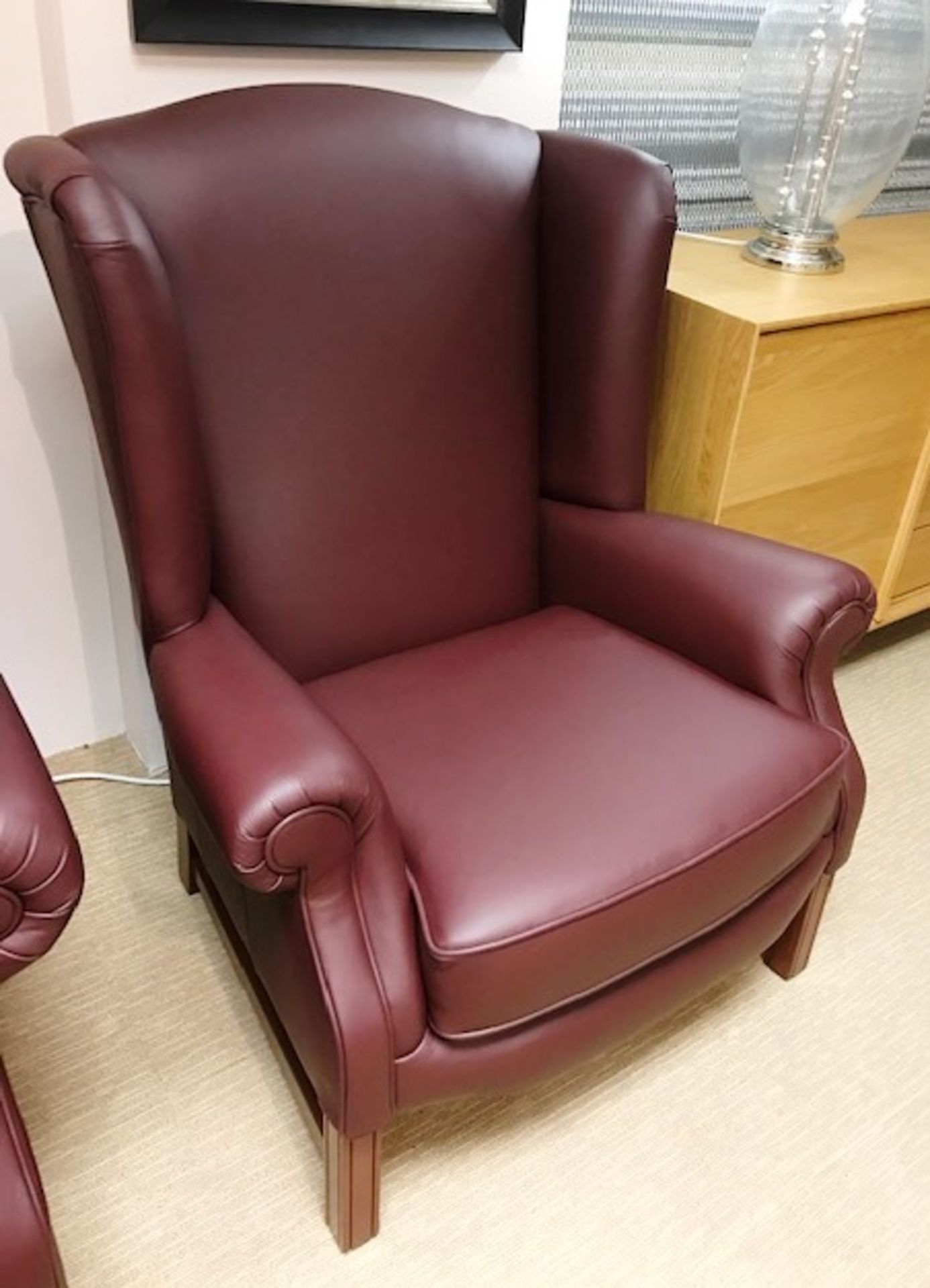 Ex Display Parker Knoll Sinatra Armchair - Como Conker Leather - Foam Seat - Cherry Frame - RRP£1,78 - Image 2 of 2