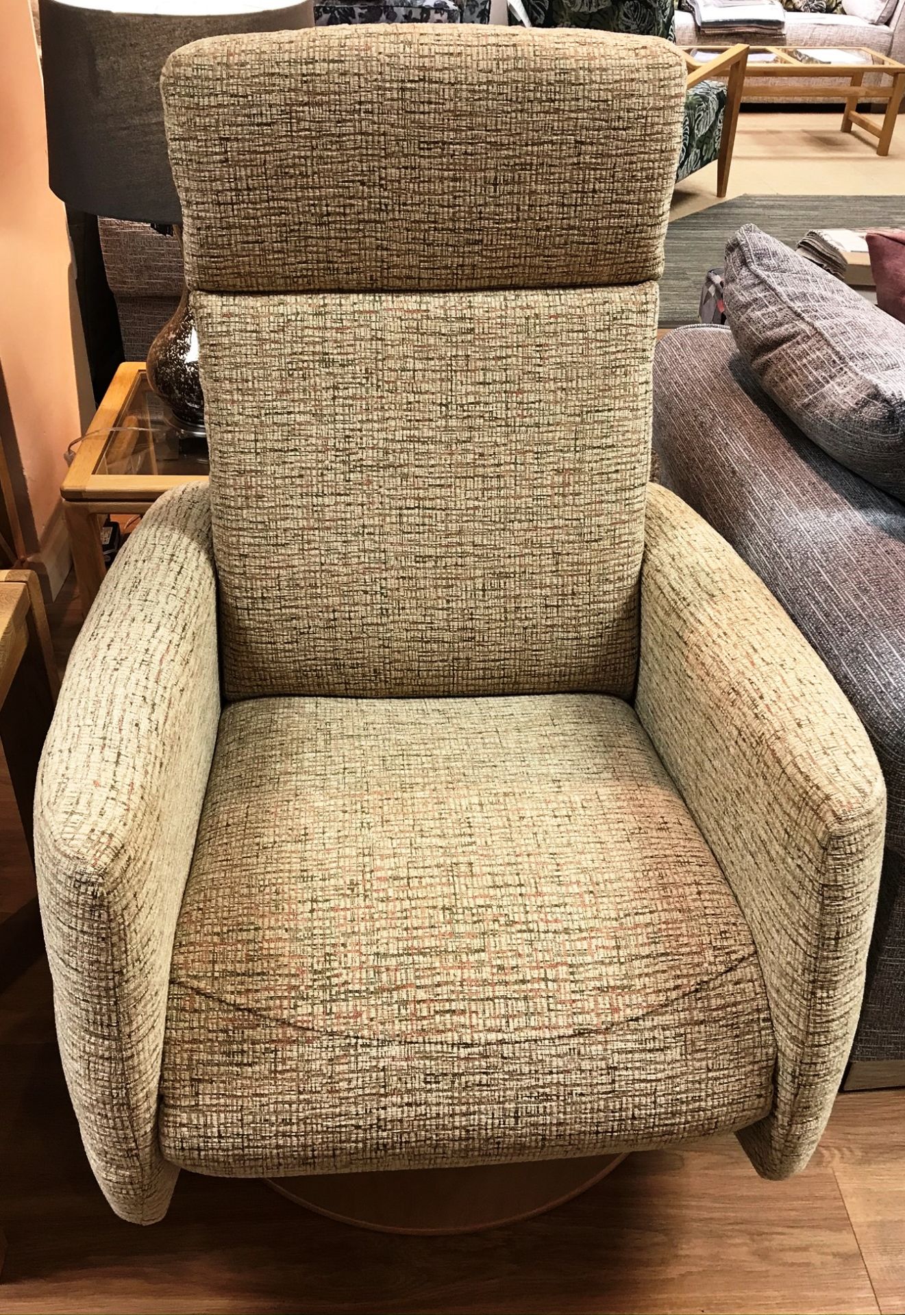 Ex Display Celebrity Eclipse Fabric Power Reclining Chair - Camel Mid Oak - RRP£1,789