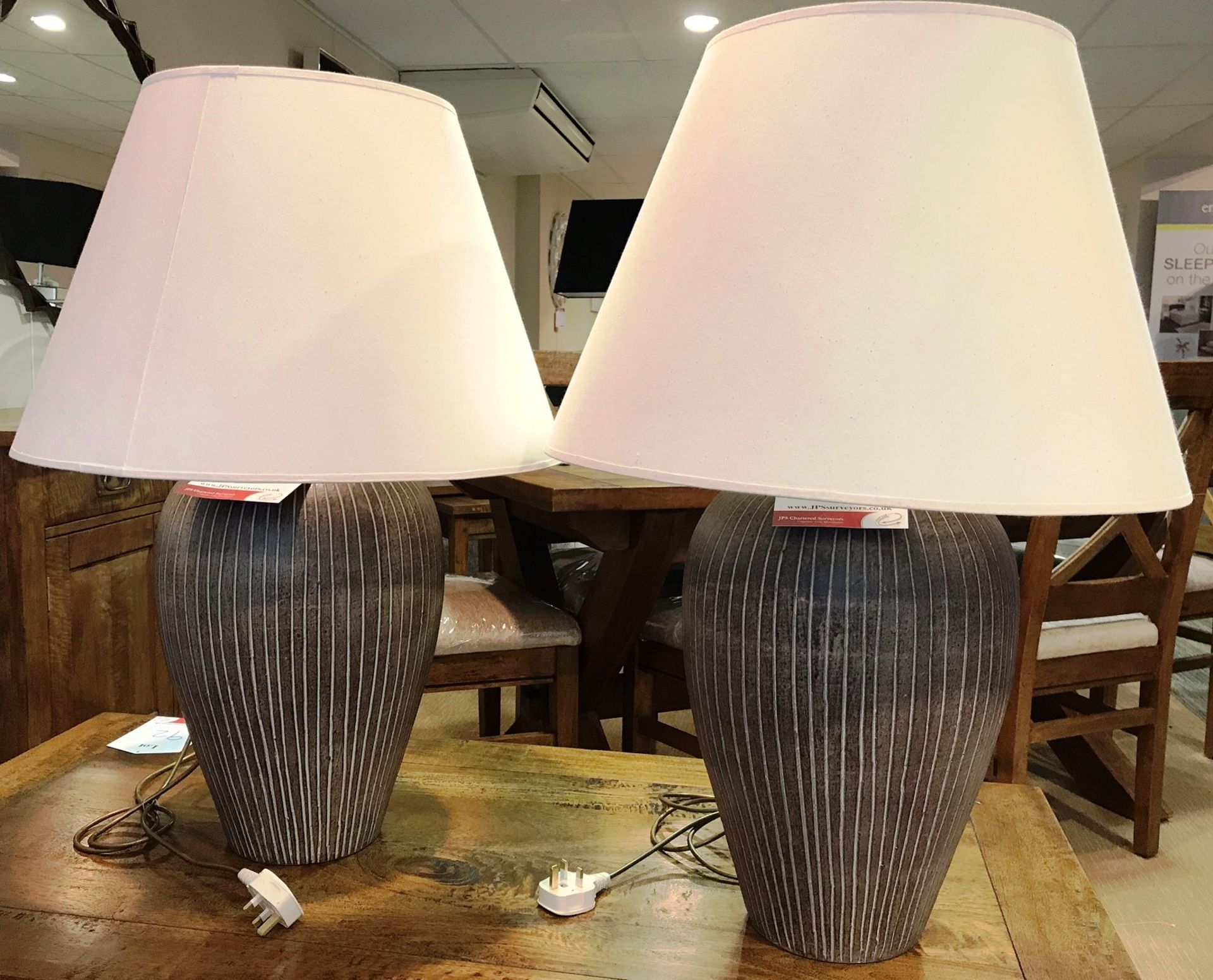 Ex Display Set of Two Sorento Table Lamps - RRP£500