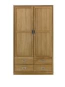 BNIB Unique Como 2 Door Oak Wardrobe - RRP£1,085