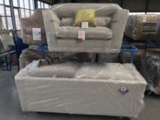 New Alstons Claudia Grand Sofa & Matching Snuggler - RRP£2,368