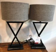 Ex Display Set of Two X Form Table Lamps