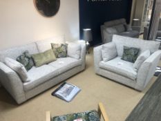 Ex Display Alstons Claudia 2 Piece Lounge Suite - Dove Plain Scatters - RRP£2,543