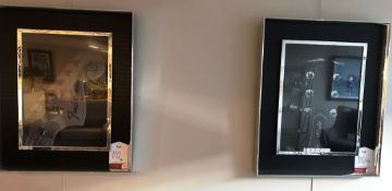 Ex Display 2 x Framed Guitar Wall Art Pictures