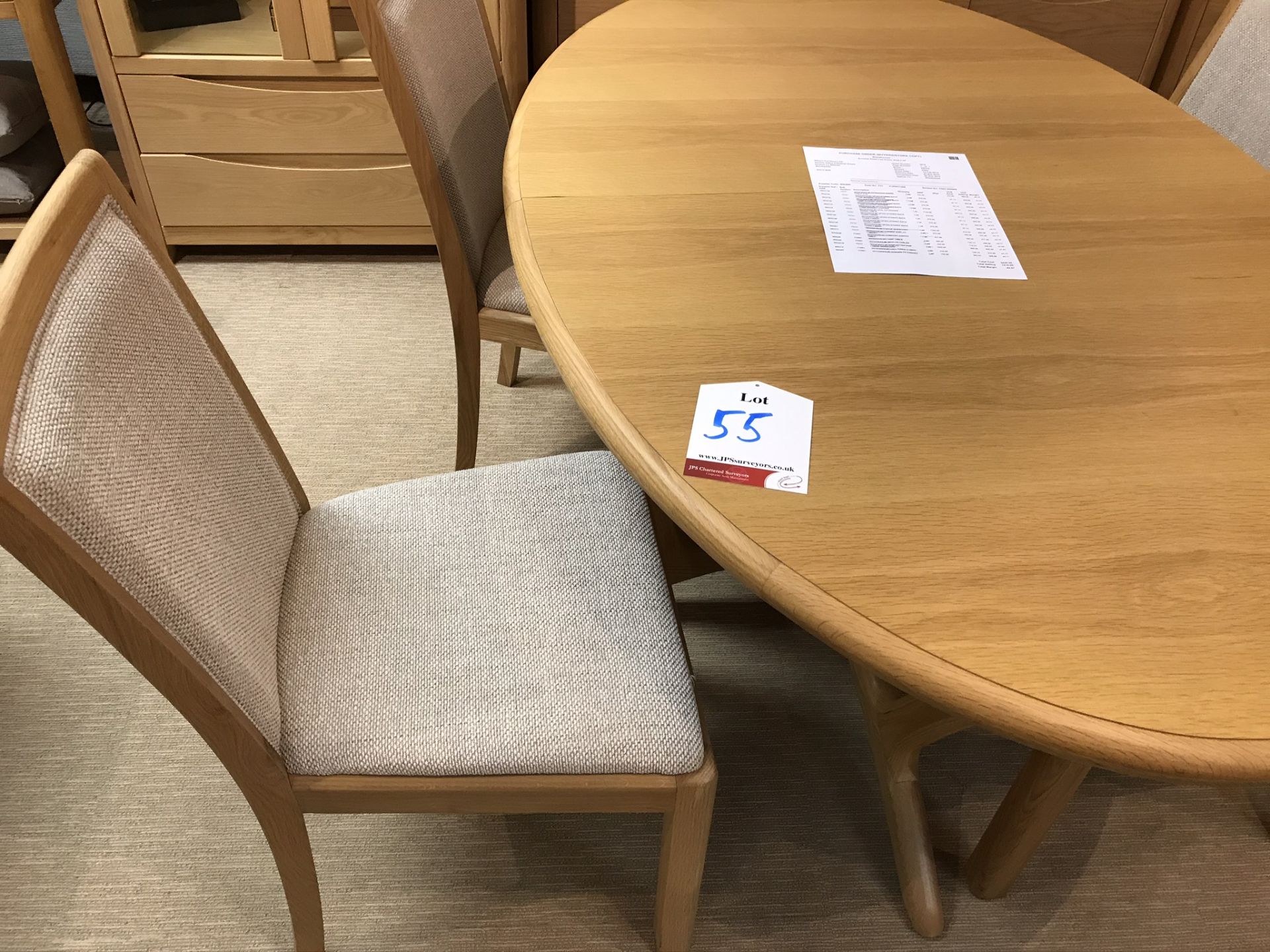 Ex Display Winsor Stockholm Oval Extending Dining Table w/ 4 x Dining Chairs - RRP£2,238 - Image 3 of 3