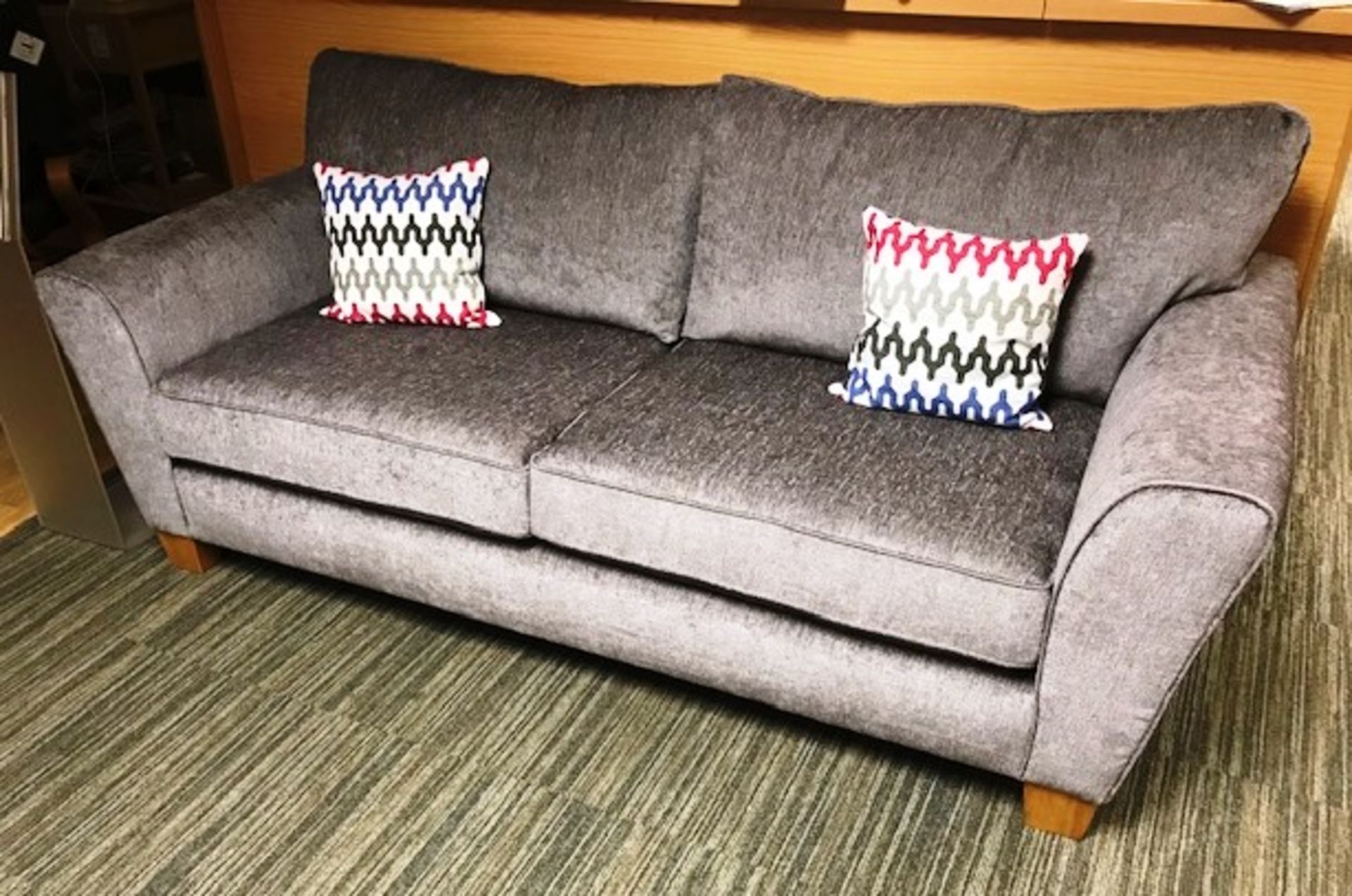 Ex Display Lebus Upholstery Bellagio 3 & 2 Seater Sofas - Elite Grey