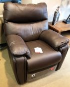 Ex Display G Plan Henley Leather 3 Seater Sofa & Electric Reclining Chair - Oxford Chocolate - RRP£4