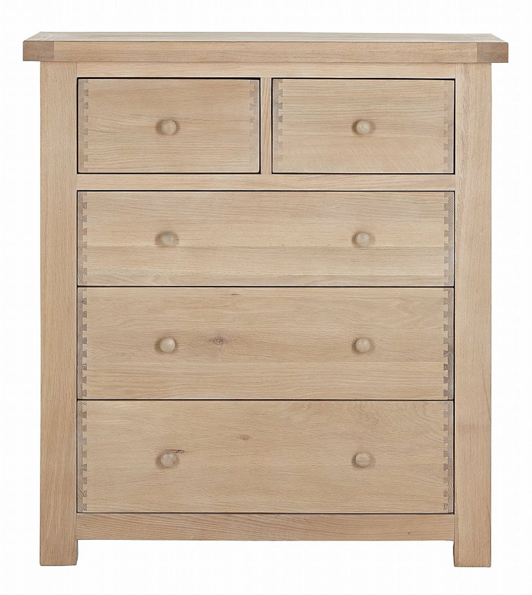 BNIB Capraia 3 & 2 Drawer Unit - Oak/Veneer - RRP£705