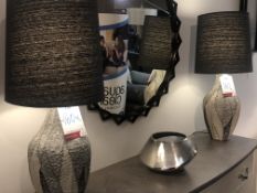 2 x Ex Display Contemporary RMDP69 Venetian Table Lamps - RRP£149