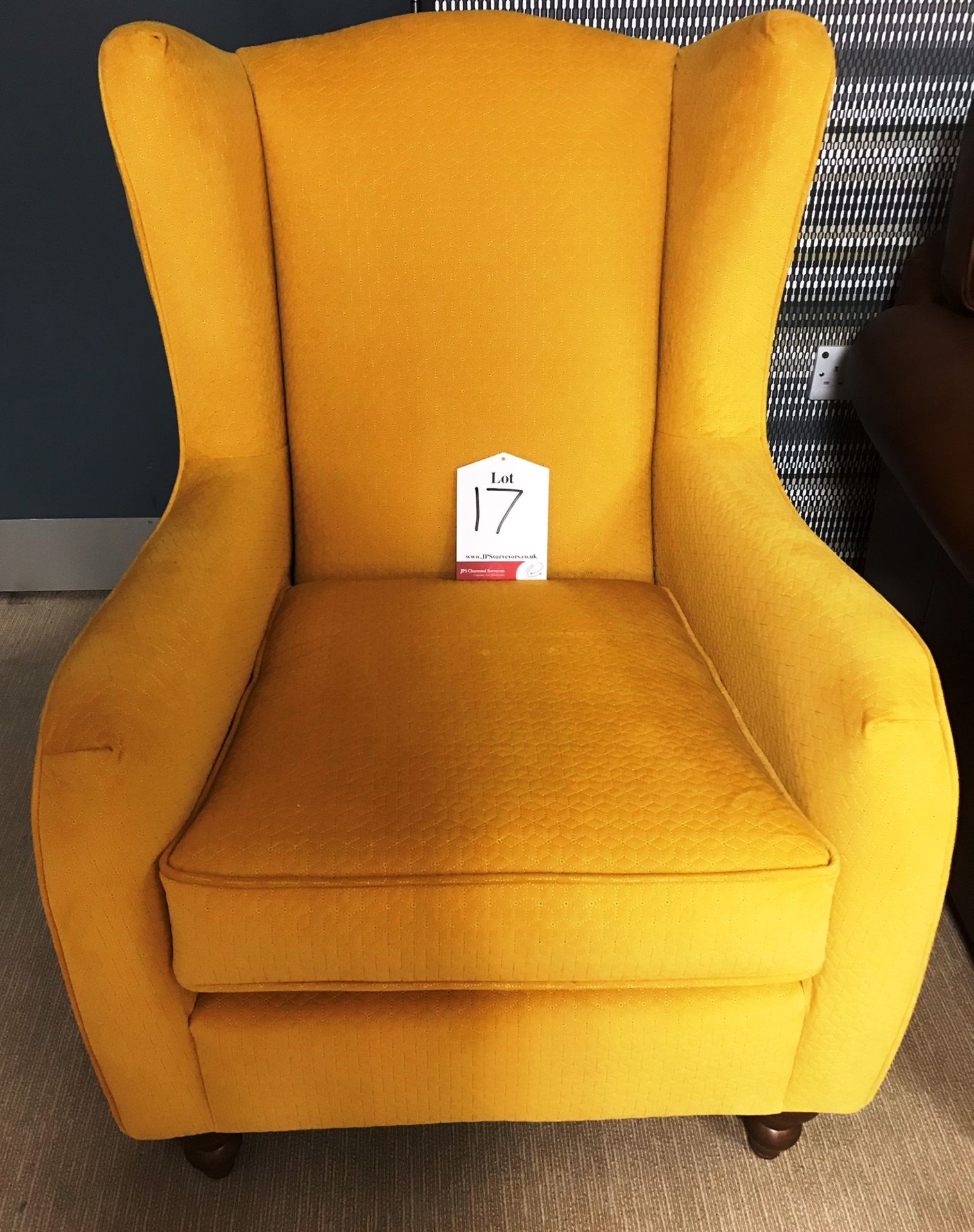Ex Display Westbridge Furniture Huxley Armchair - Evan Mustard w/ Medium Feet - RRP£609