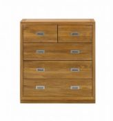 BNIB Unique Como 3 & 2 Oak Chest of Drawers - RRP£625