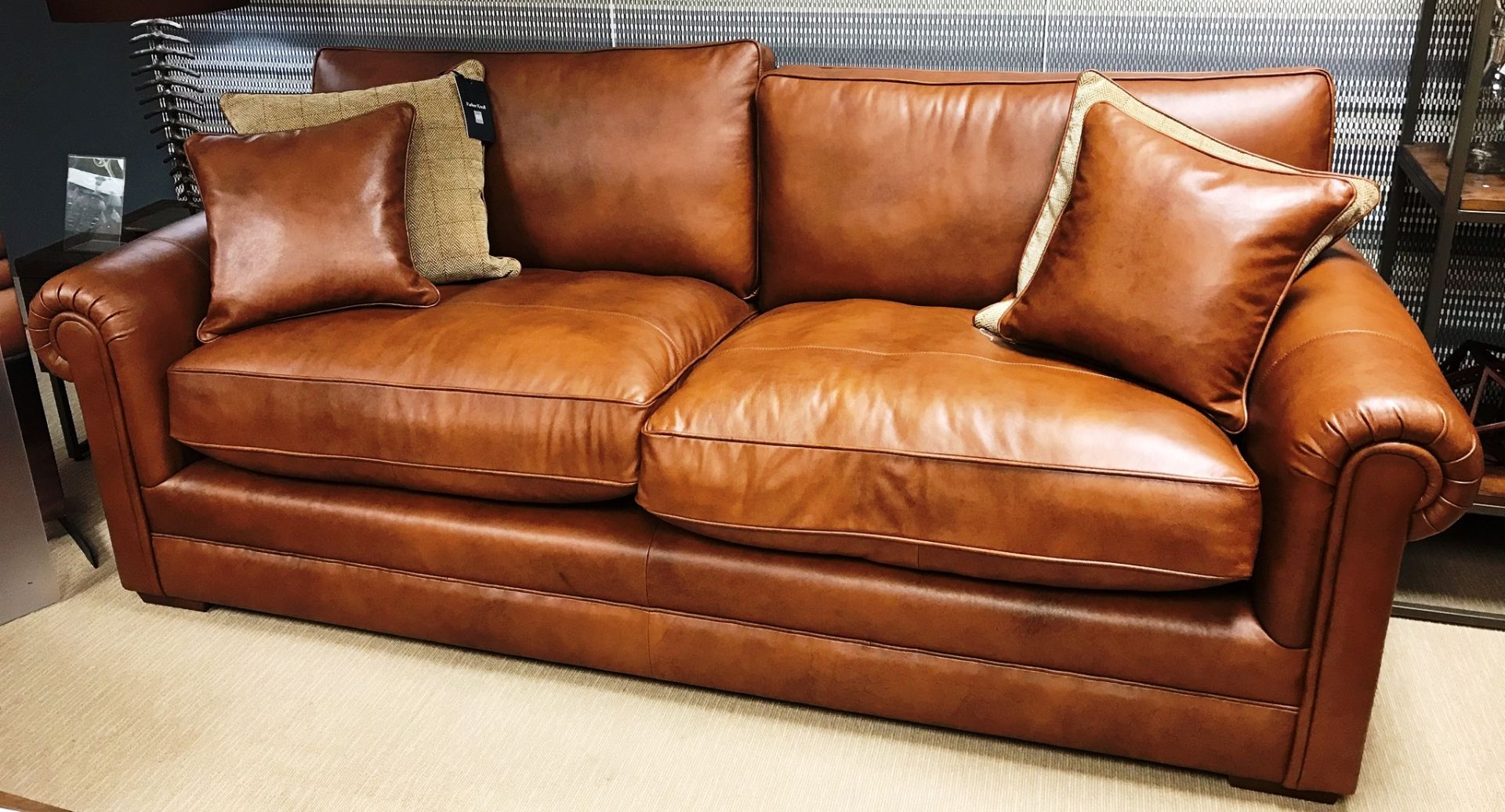 Parker Knoll Canterbury Grand & 2 Seater Leather Sofas - RRP£5,120