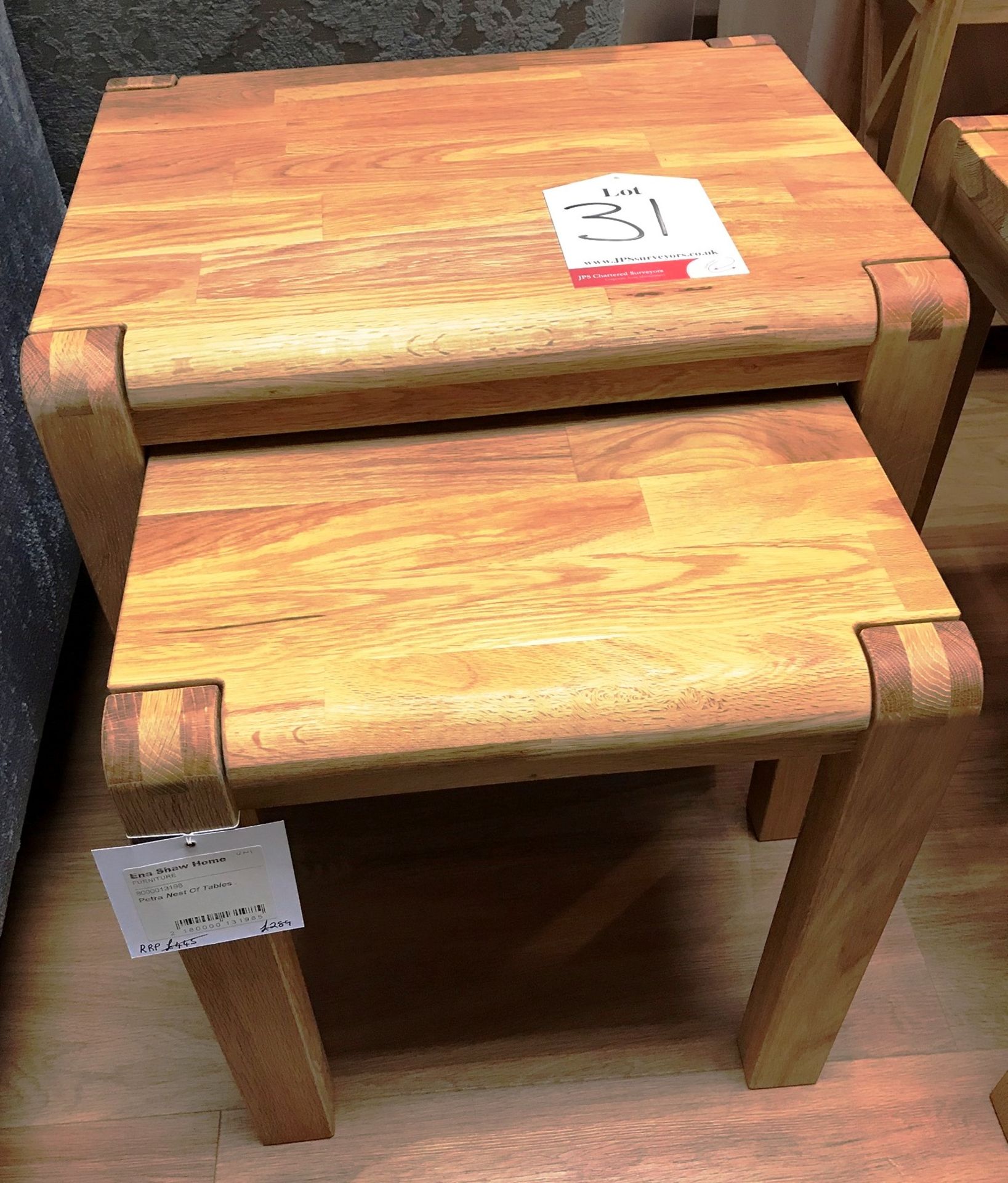 Ex Display Green Apple Systems Camden Nest of Tables - Oak Finish - RRP£445