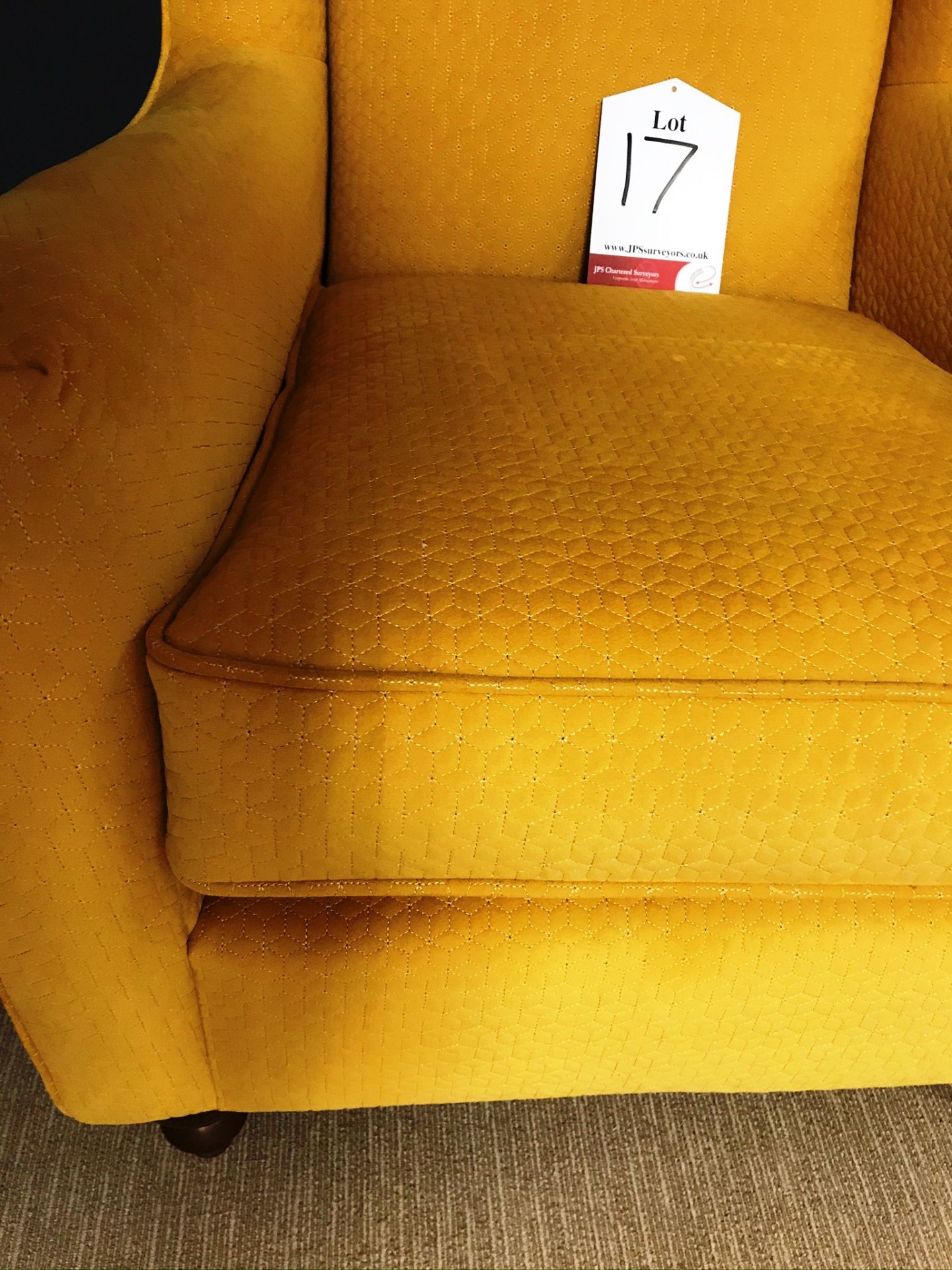 Ex Display Westbridge Furniture Huxley Armchair - Evan Mustard w/ Medium Feet - RRP£609 - Image 3 of 3