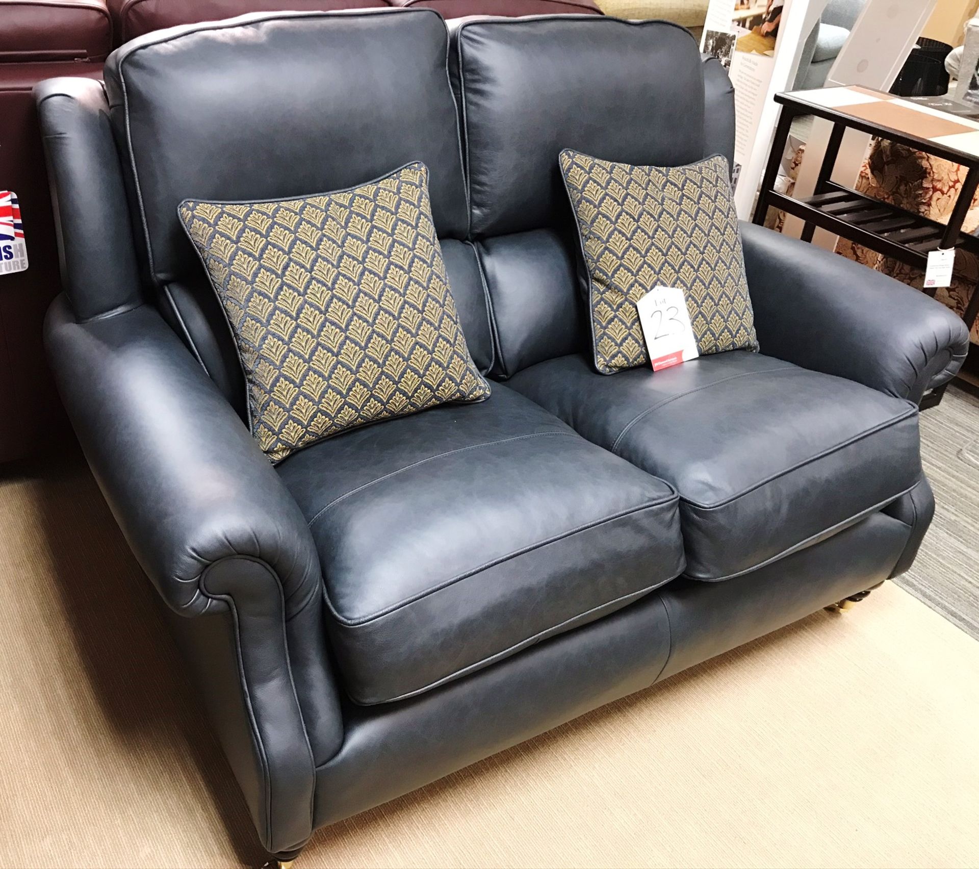 Ex Display Parker Knoll Oakham 2 Seater Leather Sofa - Oxford Midnight - RRP£2,346 - Image 2 of 3