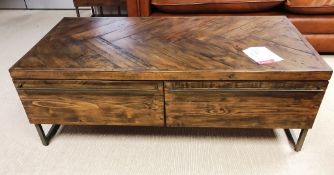 Ex Display Baker Bedford Portabello 2 Drawer Coffee Table - RRP£459