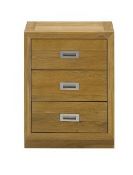 BNIB 2 x Unique Como Nightstands w/ 3 Drawers - Oak - RRP£490