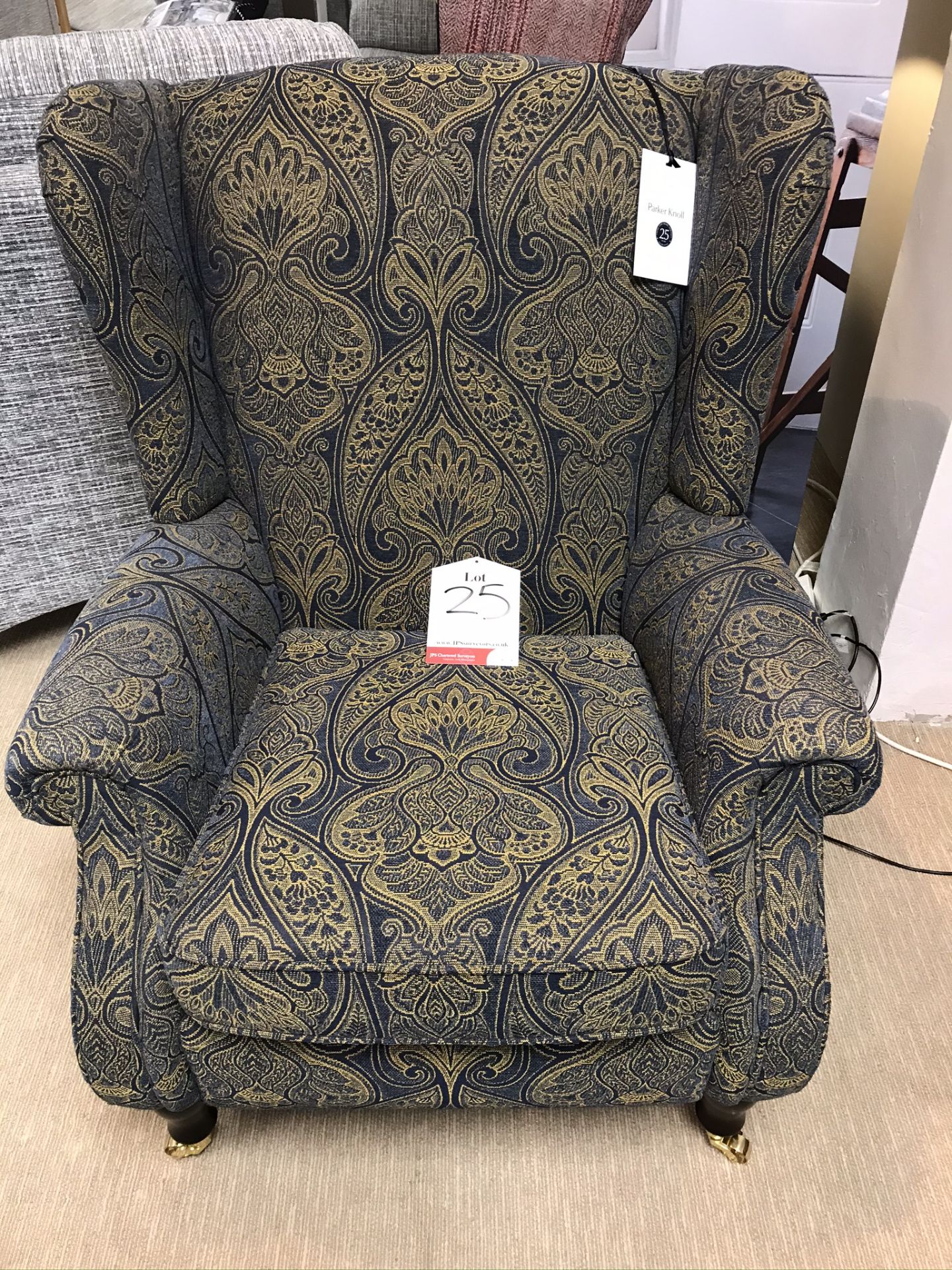 Ex Display Parker Knoll York Wing Chair - Henrietta Royal - RRP£1,400