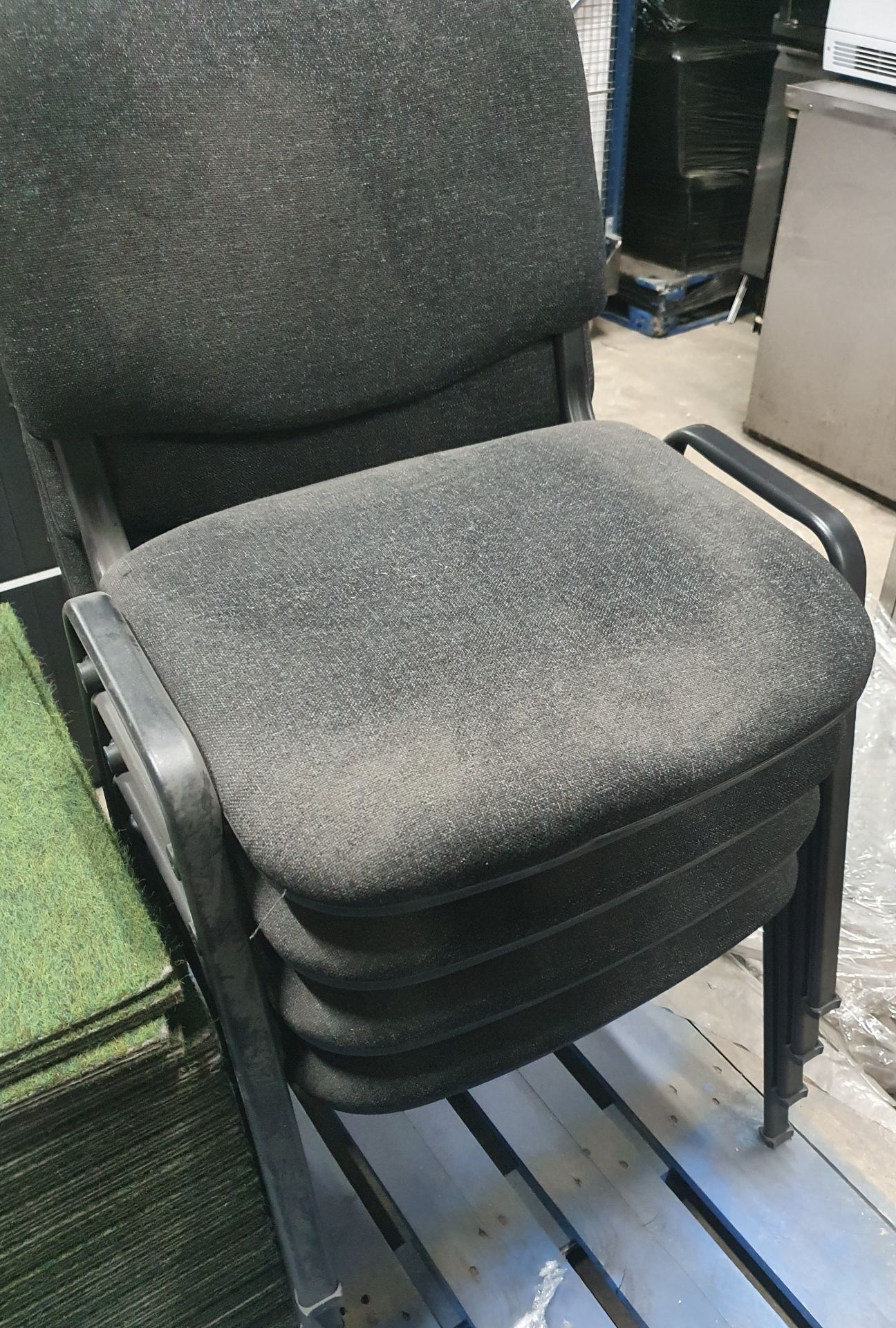 4 X Black Office Chairs