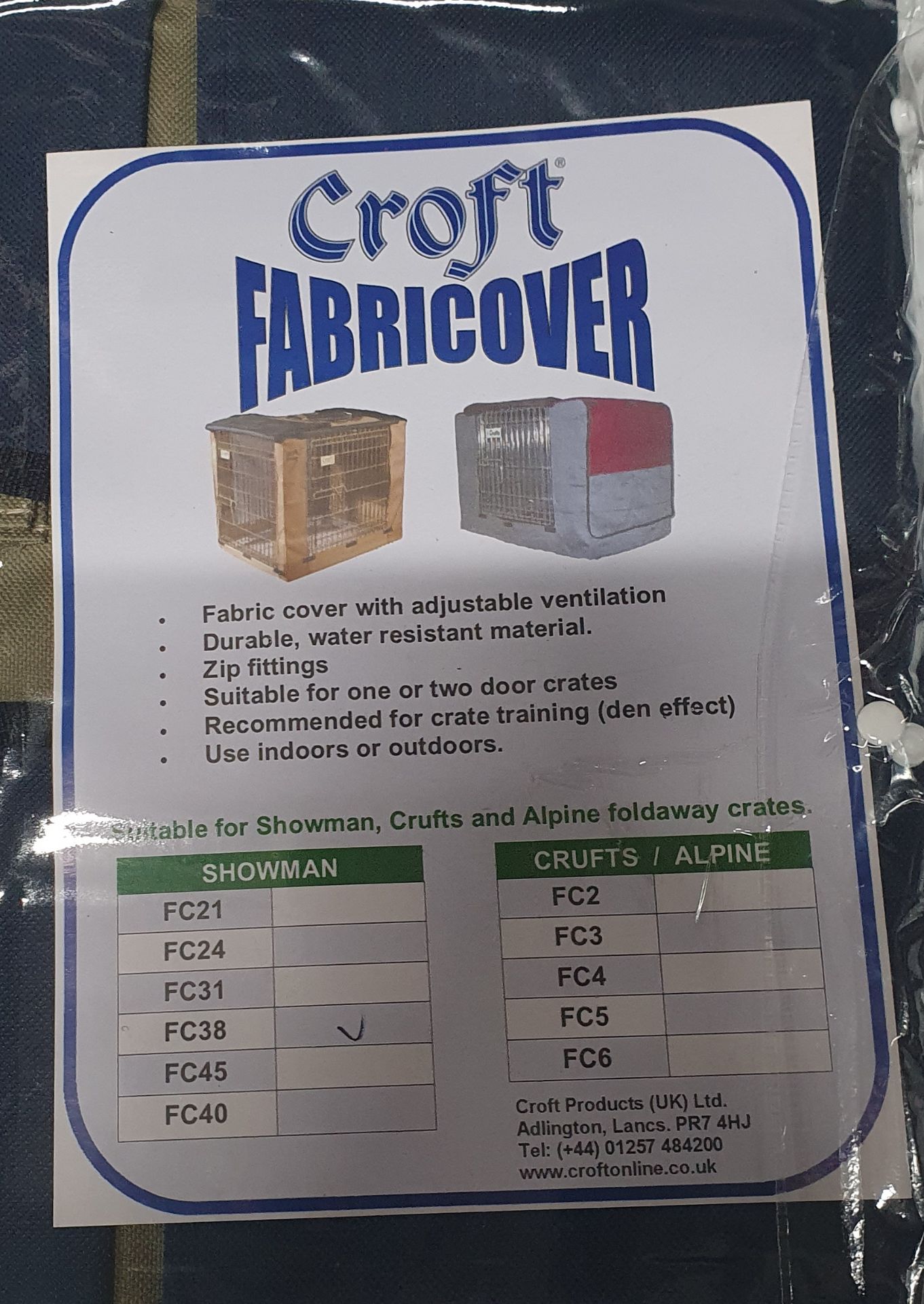 3 x Croft Fabricovers for Fold Away Wire Kennels