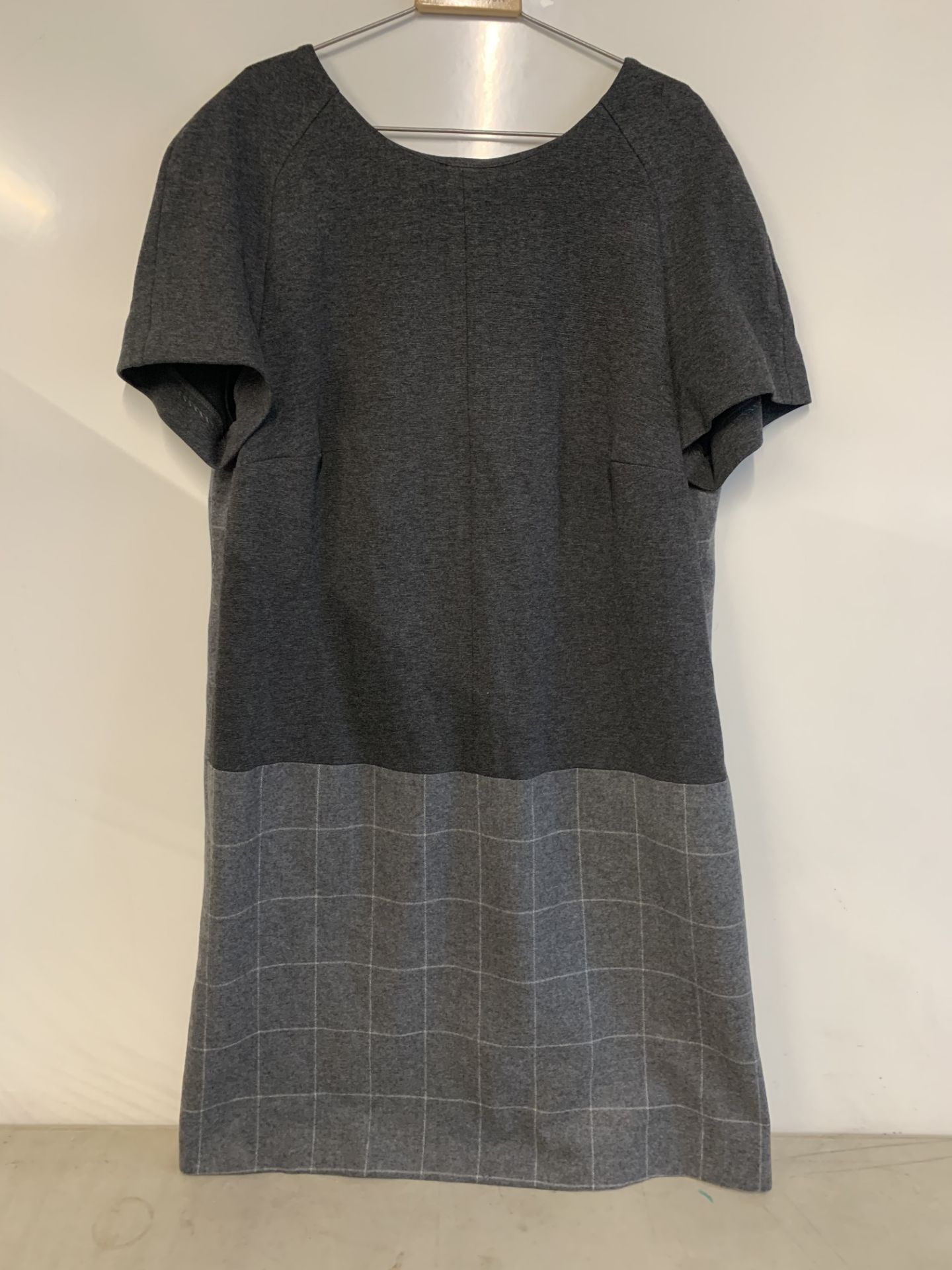 M&S collection Best of British Wool Rich Checked Shift Dress with Cashmere