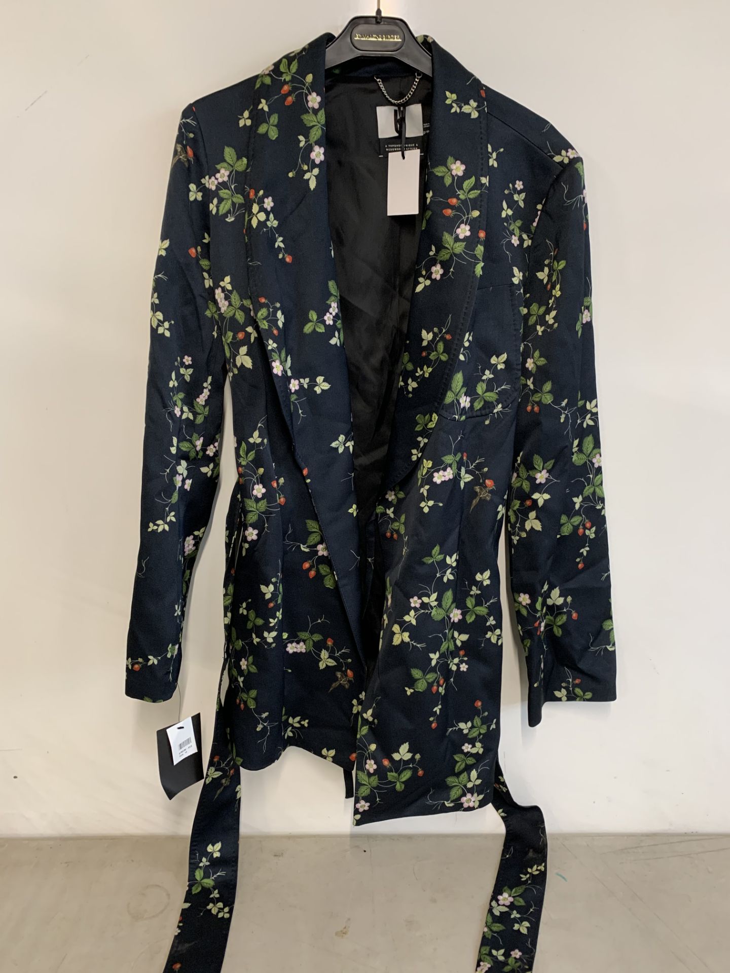 A Topshop unique Wedgewood pattern silk jacket